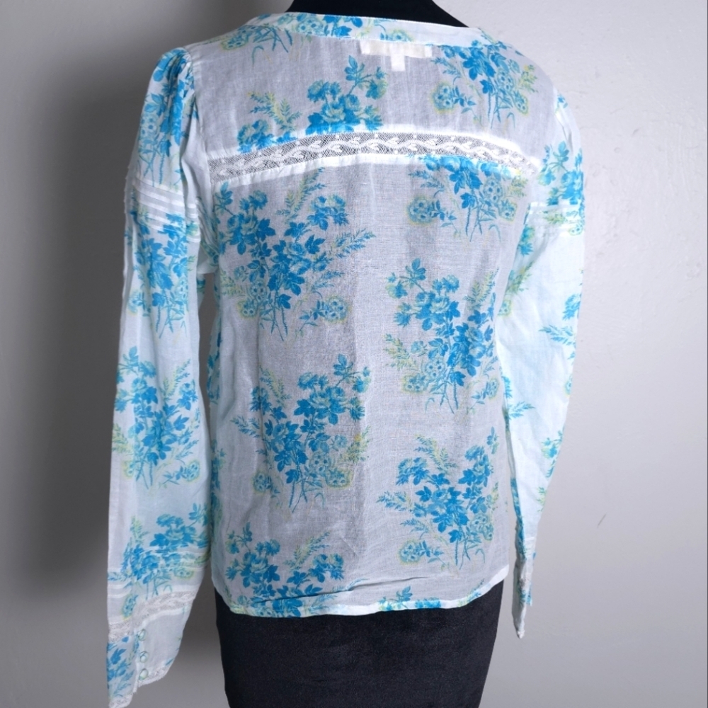 Loveshackfancy Mauro Blouse Button Down Floral Pr… - image 2